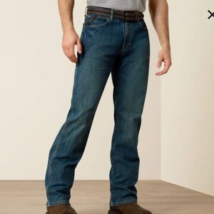 Ariat Rebar M4 Relaxed DuraStretch Basic Boot Cut Jeans in Carbine